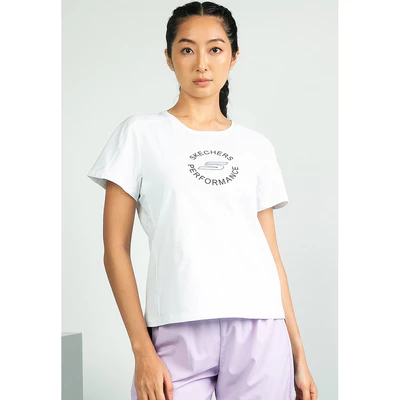 Áo Thun Tay Ngắn Nữ Skechers Walking Performance Short Sleeve Tee - SP325W312-0019