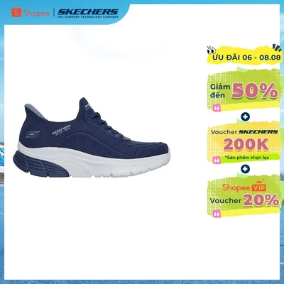 [ĐỘC QUYỀN ONLINE] Giày Thể Thao Nữ Skechers Slip-Ins BOBS Vamos Clear Stand - 117771-NVY Memory Foam