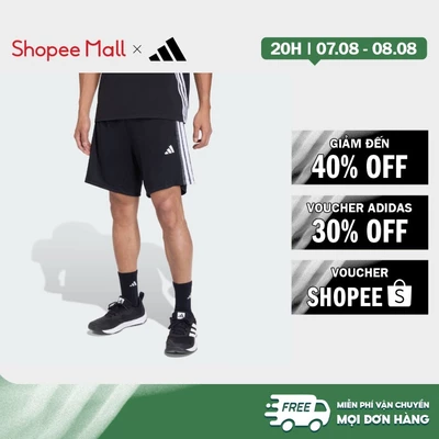 [Duy nhất 8.8 - VOUCHER 30%]adidas Gym & Training QUẦN SHORT TẬP DỆT KIM ESSENTIALS ALL-SET 3 GẠCH Nam Đen KA2571