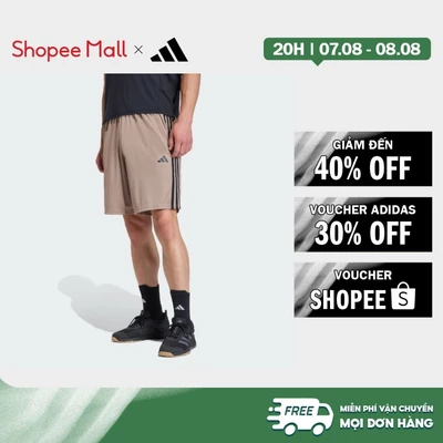 [Duy nhất 8.8 - VOUCHER 30%]adidas Gym & Training Quần Short Tập Luyện Vải Pique 3 Sọc Train Essentials Nam nâu JW7503