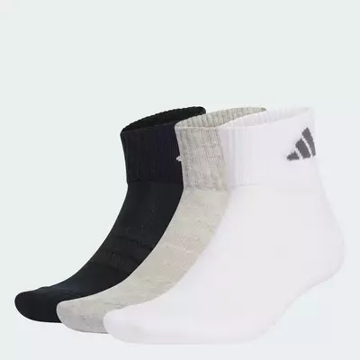 adidas Lifestyle CUSHIONED SPORTSWEAR ANKLE SOCKS 3 PAIR PACK Unisex Grey KR7117