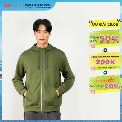 Áo Khoác Có Nón Unisex Skechers Skechers Authentic - Lounge Hooded Jacket - SL425U406-0104