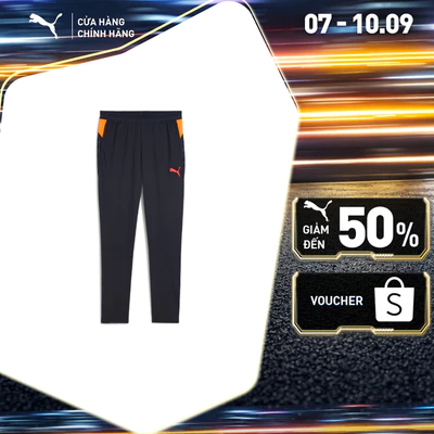Quần Dài Thể Thao PUMA Nam individualCUP Training Pants New Navy-Glowing Red-Heat Fire Màu Xanh