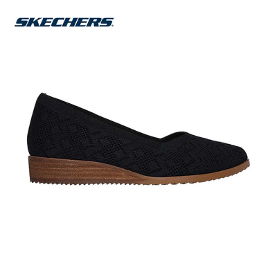 Giày Búp Bê Nữ Skechers Modern Comfort Cleo Sawdust With Grace - 158467-BLK Air-Cooled Memory Foam