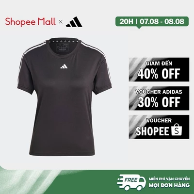 [Duy nhất 8.8 - VOUCHER 30%]adidas Gym & Training Áo Thun 3 Sọc Train Essentials AEROREADY Nữ Đen IC5039