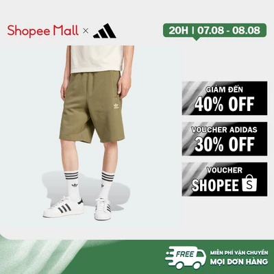 [Duy nhất 8.8 - VOUCHER 30%]adidas Phong cách sống Quần Short Ba Lá Essentials Nam màu xanh lá IY2327
