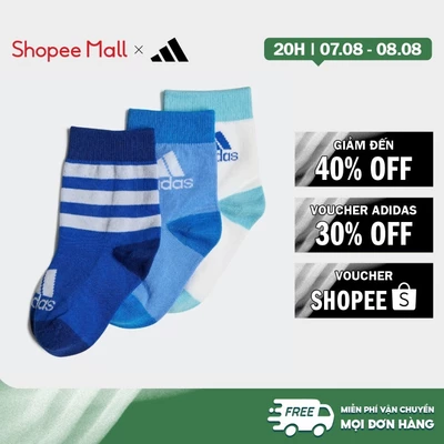 [Duy nhất 8.8 - VOUCHER 30%]adidas Phong cách sống Bộ 3 Đôi Tất Graphic Trẻ em Màu xanh da trời IA3940