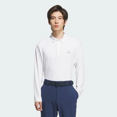 adidas Đánh gôn Áo Polo Dài Tay 3 Gạch Nam trắng KB3066
