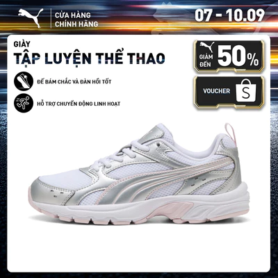 Giày Thể Thao PUMA Unisex Milenio Tech LT White-Silver-Powder Pink Màu Trắng