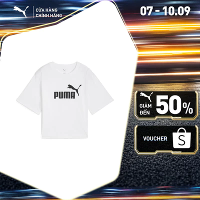 Áo Thun Thời Trang PUMA Nữ ESS Cropped No. 1 Logo White Màu Trắng