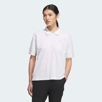 adidas Đánh gôn Áo Polo Ngắn Tay Twistknit Nữ trắng JE8318