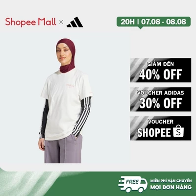 [Duy nhất 8.8 - VOUCHER 30%]adidas Phong cách sống Áo Thun Graphic Dáng Suông Nữ trắng IX3554