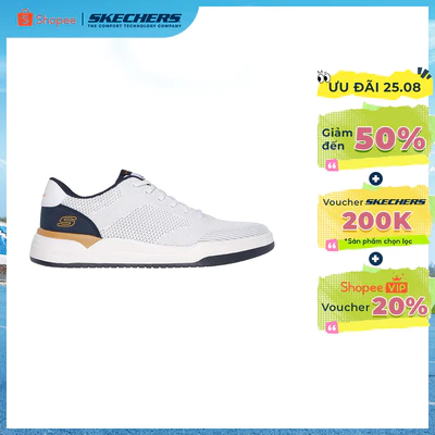 Giày Thể Thao Nam Skechers USA Streetwear Corliss Dorset - 210793-WHT Air-Cooled Memory Foam
