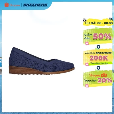 Giày Búp Bê Nữ Skechers Modern Comfort Cleo Sawdust With Grace - 158467-NVY Air-Cooled Memory Foam