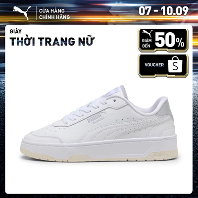 Giày Thời Trang PUMA Nữ CA Match Glossy Wns White-Vibrant Silver Màu Trắng