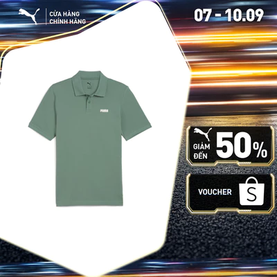 Áo Thun Thời Trang Ngắn Tay PUMA Nam ESS Small Logo Pique Polo Eucalyptus Màu Xanh Lá