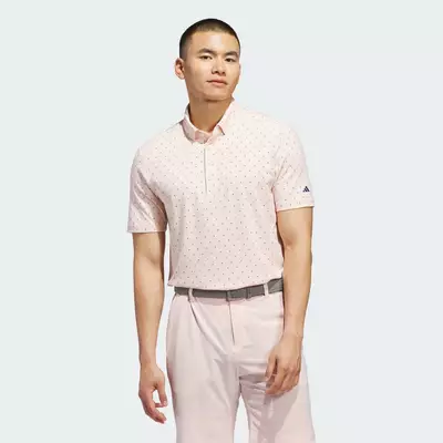 adidas Golf ULTIMATE365+ MICRO PRINT POLO SHIRT Men Pink KB3730