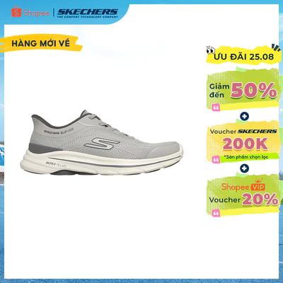 Giày Thể Thao Nam Skechers Slip-Ins GOwalk 8 Đi Bộ - 216789-OFWT Air-Cooled Goga Mat