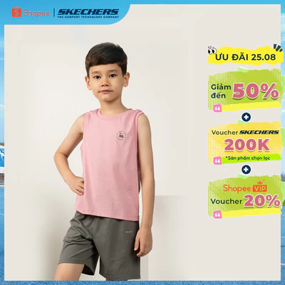 Tops Set Trẻ Em Skechers Home Wear Tops Set - SL325K278-01PG Online Sale