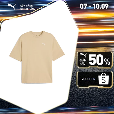 Áo Thun Thời Trang PUMA Nam Wardrobe ESS Boxy Tee Pebble Path Màu Be