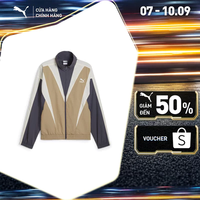 Áo Khoác Thời Trang PUMA Unisex CLUB DE COURSE Track Jacket Oak Branch-Galactic Gray Màu Be