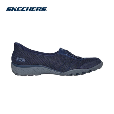 Giày Búp Bê Nữ Skechers Slip-ins Modern Comfort Breathe-Easy Striking Stroll - 100755-NVY Air-Cooled Memory Foam