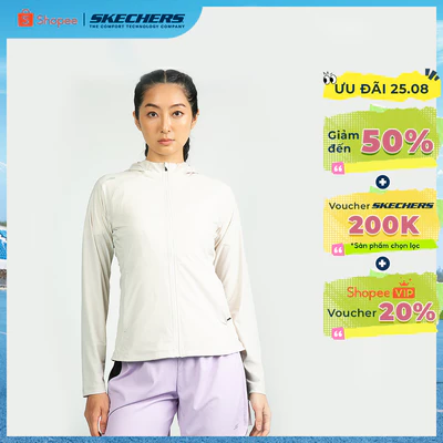 Áo Khoác Có Nón Nữ Skechers Walking Performance Hooded Jacket - SP325W311-004S