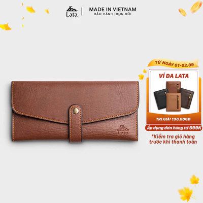 Ví Lata (Thời trang nữ dáng cầm tay dáng dài - Ví da VN84)