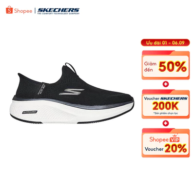 Giày Thể Thao Nữ Skechers Slip-ins Performance Go Run Elevate 2.0-129012-BKGD Air-Cooled Memory Foam
