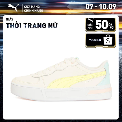 Giày thời trang PUMA Nữ Skye Whisper White-Yellow Pear-Blue Glow-Cloud Pink Màu Trắng