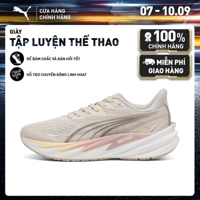 Giày Chạy Bộ PUMA Nữ Velocity NITRO 5 Wns Alpine Snow-Misty Pink Màu Trắng