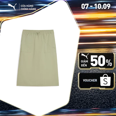 Váy Thể Thao PUMA Nữ HER Woven High-Waist Skirt Lux Army Màu Xanh Lá