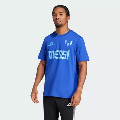 adidas Bóng đá Áo Thun Graphic Messi Kèm Tên Và Số Áo Nam Màu xanh da trời JJ1419