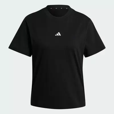adidas Lifestyle Essentials Small Logo Cotton Tee Women Black JC5943