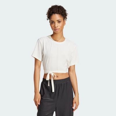 adidas Gym & Training Áo Thun Yoga Nữ trắng JD4207