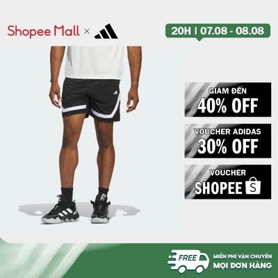 [Duy nhất 8.8 - VOUCHER 30%]adidas Bóng rổ Quần Short Block adidas Pro Nam Đen IX1850