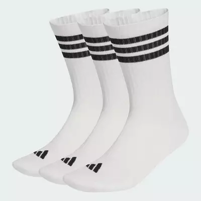 adidas Phong cách sống BỘ 3 ĐÔI TẤT CỔ CAO CÓ ĐỆM 3 GẠCH SPORTSWEAR Unisex trắng JZ0532