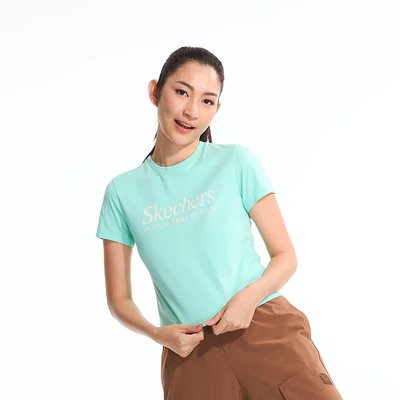 Áo Thun Tay Ngắn Nữ Skechers Lifestyle PhysicalAcademiaCollectionLounge ShortSleeve Tee-SL125W013-0477 Online Sale