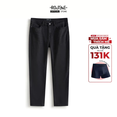 Quần Jeans Nam Trơn Ống Ôm Kiểu Basic Form Slim - Routine 10F25DPA034