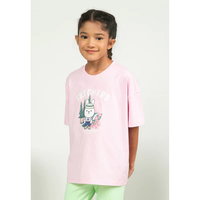 Áo Thun Tay Ngắn Bé Gái Skechers Urban Outdoor Short Sleeve Tee - SL325G273-04VJ Online Sale
