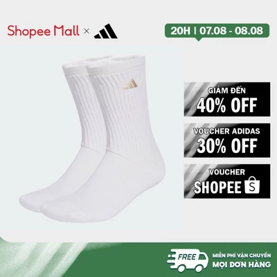 [Duy nhất 8.8 - VOUCHER 30%]adidas Phong cách sống Bộ 2 Đôi Tất Slouch Unisex trắng KE7595