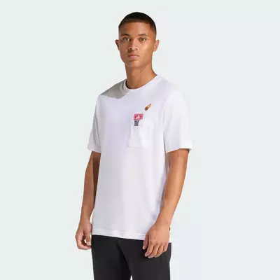adidas Phong cách sống ÁO THUN GRAPHIC BÓNG RỔ THÊU MINI Nam trắng KB2527
