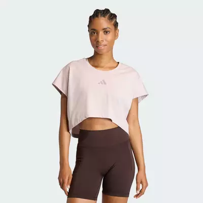 adidas Gym & Training Áo Tank Top Lửng 3 Gạch Boxy Power Workout Nữ Màu tím KE8052