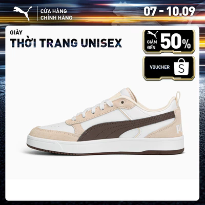 Giày Thời Trang PUMA Unisex Dribble SD Sneakers Màu Trắng