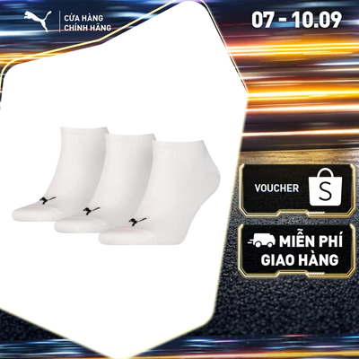 Bộ 3 Đôi Vớ, Tất PUMA Unisex Sneaker 3P Apac Anthraci white Màu Trắng