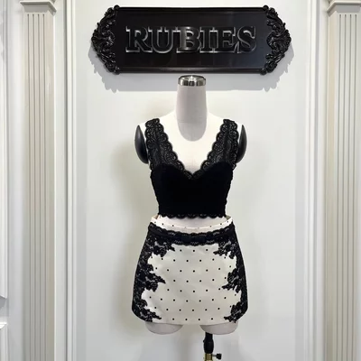 RUBIES Mandy Skort - Váy Quần Nữ Vải Tafta Phối Ren Dáng Chữ A