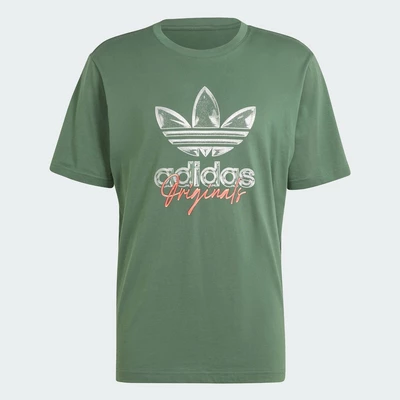 adidas Phong cách sống Áo Thun Ngắn Tay Training Supply Nam màu xanh lá IS0228