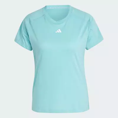 adidas Gym & Training Áo Thun Cổ Tròn Minimal Branding Train Essentials AEROREADY Nữ Ngọc lam IX1016