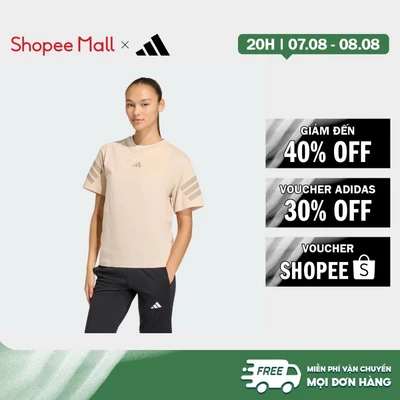 [Duy nhất 8.8 - VOUCHER 30%]adidas Phong cách sống Áo Thun 3 Sọc Future Icons Nữ Be KD7682