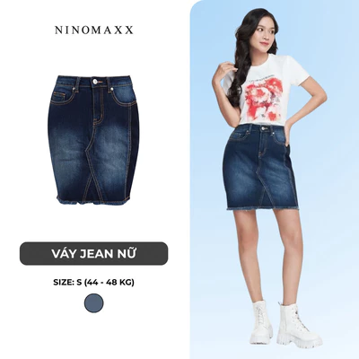 Váy Jean NINOMAXX Ngắn Co Giãn Dáng Ôm Váy Jean Đẹp 1806094